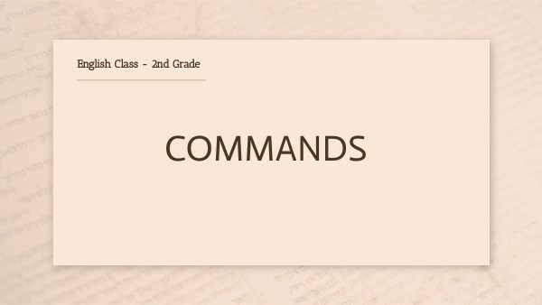 Commands - 2nd Grade | Genially