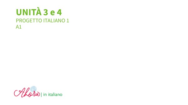 Progetto Italiano 2 Unita 6 Sprawdzian - PROGETTO ITALIANO 1. UNITÀ 4 | Genially