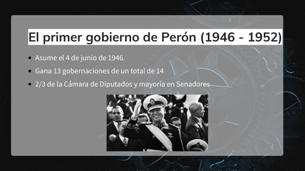 El primer gobierno peronista (1946-1952)
