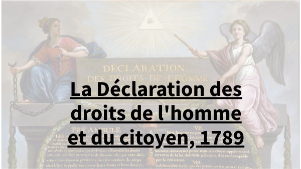 Déclaration des droits de l'homme et du citoyen, 1789