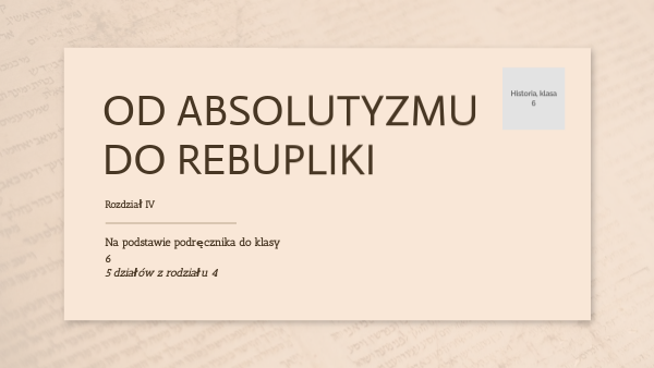 Od Absolutyzmu Do Republiki Sprawdzian Od absolutyzmu do republiki | Genially