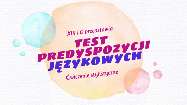 Test predyspozycji językowych 3.
