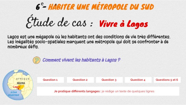 6e - IV. Habiter une métropole du Sud : Vivre à Lagos