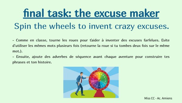 Final task - the excuse maker - 4e