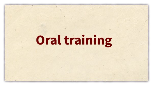 Oral Training opinion | Genially