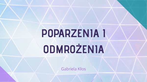 Oparzenia i odmrożenia | Genially