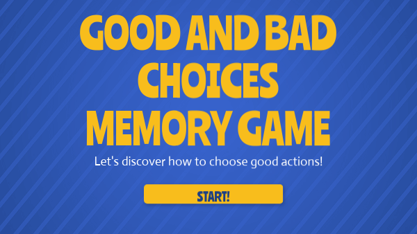 Good and bad actions Memory Game | Genially