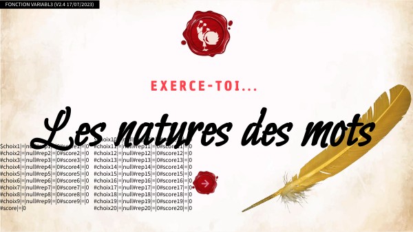 Les natures des mots
