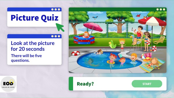 At the Pool - Picture Quiz | Genially