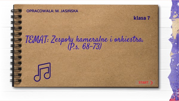 Zespoły kameralne i orkiestra | Genially