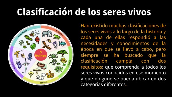 Clasificación de los seres vivos