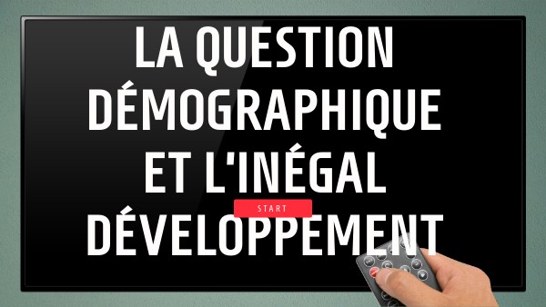 La question démographique et l'inégal développement