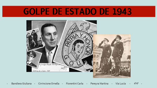 GOLPE DE ESTADO 1943 | Genially