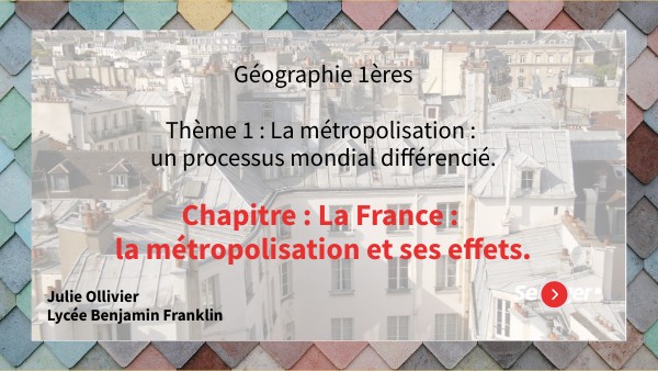 La métropolisation en France | Genially