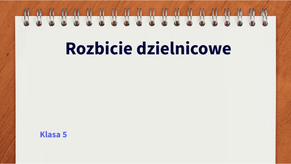 Rozbicie dzielnicowe | Genially