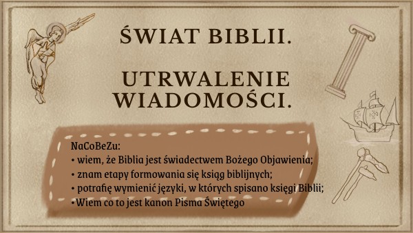 Świat Biblii kl.7 | Genially