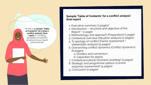 FR - Sample of Table of Content from a CDA report