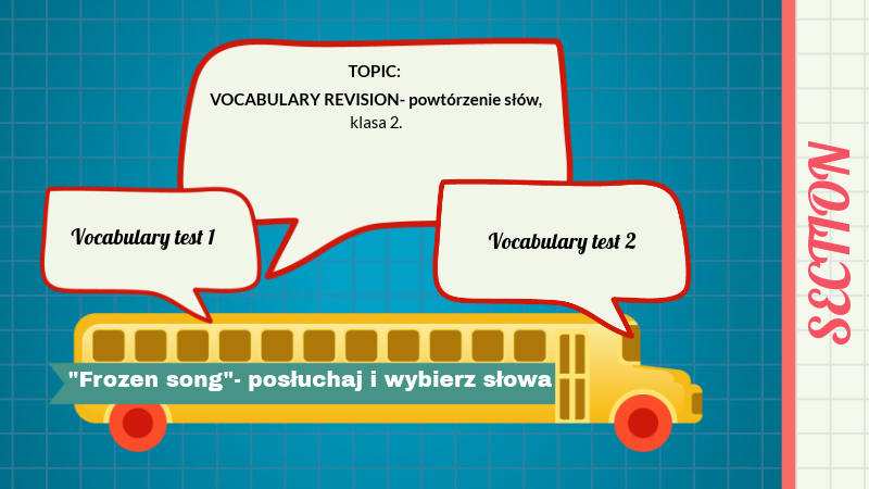 VOCABULARY REVISION- KL. 2