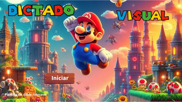 Dictado Visual 1 Super Mario: Ge,gi, gue, gui, güi, güe, je, ji