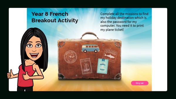 Breakout Activity - Year 8 French copy