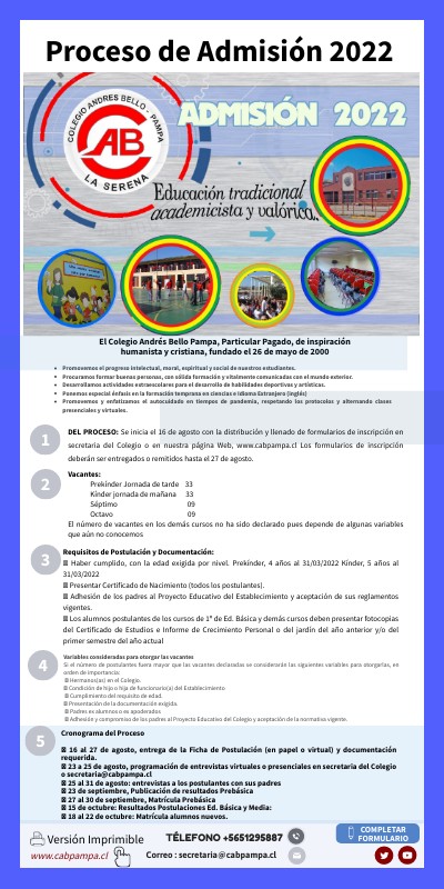 Adminsión 2022 | Genially