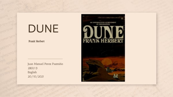 Presentation of Dune | Genially