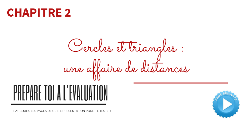 5ième- CHAPITRE 2- Cercles et triangles - une affaire de distances