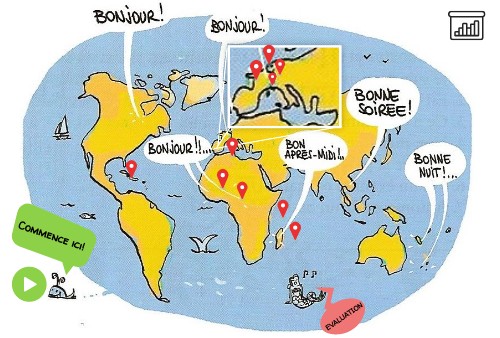 Le français voyage à travers le monde