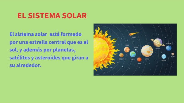 SEXTA UNIDAD SEXTO EL SISTEMA SOLAR | Genially
