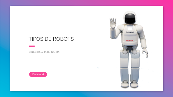 TIPOS DE ROBOTS MENOR