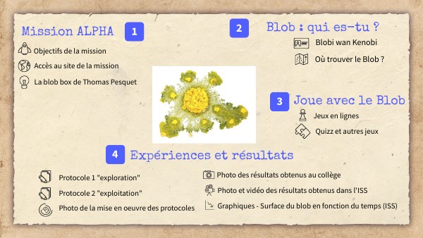 Mission ALPHA au collège Adrienne Bolland | Genially