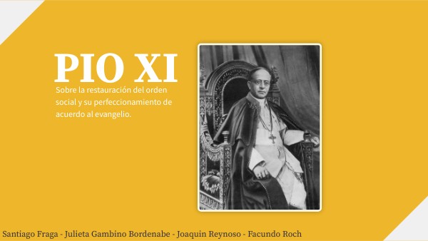 RELIGION - Papa Pio XI | Genially