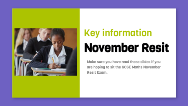 November Resit Information