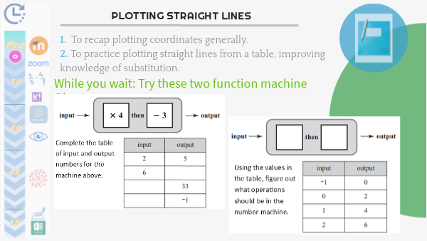(Temp) Week 25 - Plotting Straight Lines - Tom copy