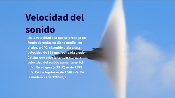 Velocidad del sonido