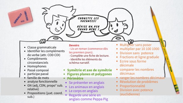 Je révise pendant les vacances de Février Horia CHAOUKI | Genially