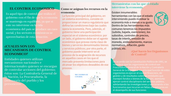 plegable control económico