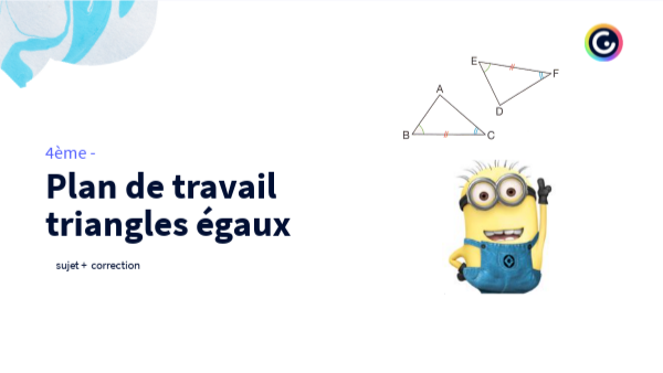 4G2 Plan de travail triangles égaux | Genially
