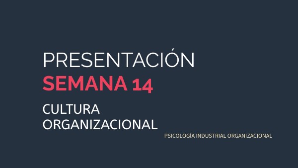 SEMANA 14 INTROD. | Genially