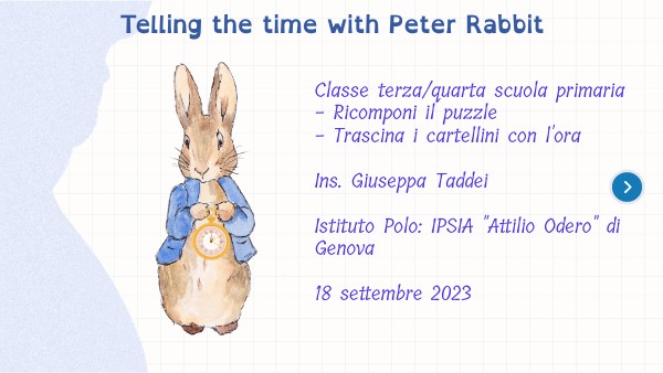 (Consegnata, non cancellare) WHAT TIME IS IT PETER RABBIT?