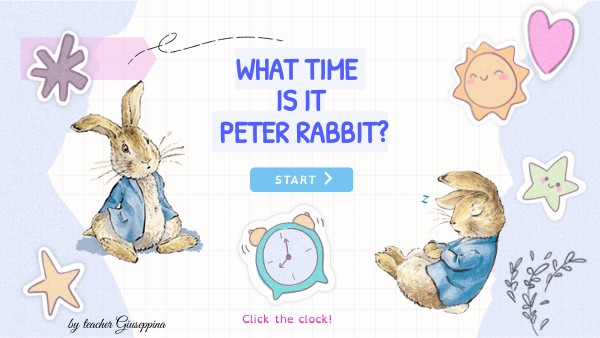 WHAT TIME IS IT PETER RABBIT?