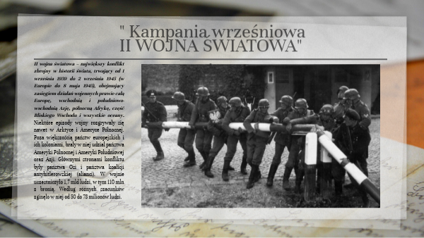 "II WOJNA ŚWIATOWA Kampania wrześniowa."