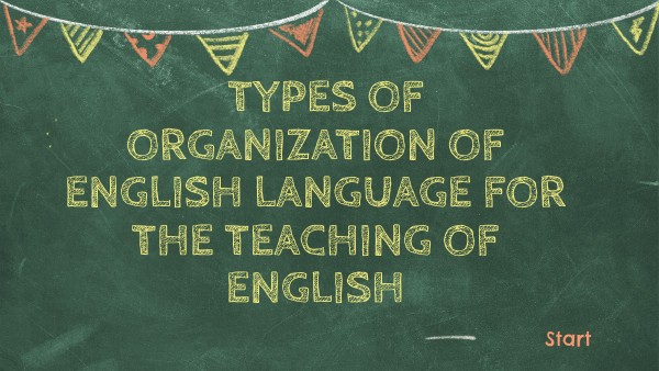 TYPES OF ORGANIZATION OF ENGLISH LANGUAGE FOR THE TEACHING OF ENGLIS ...