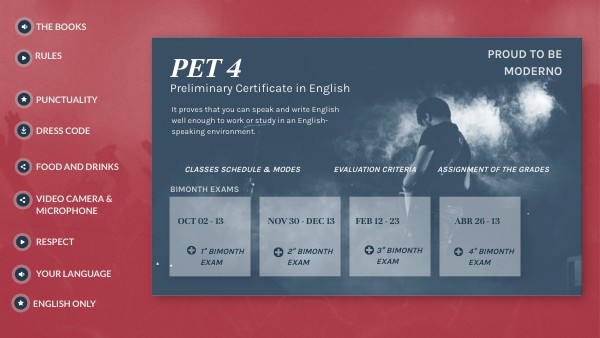 Course Overview Pet4