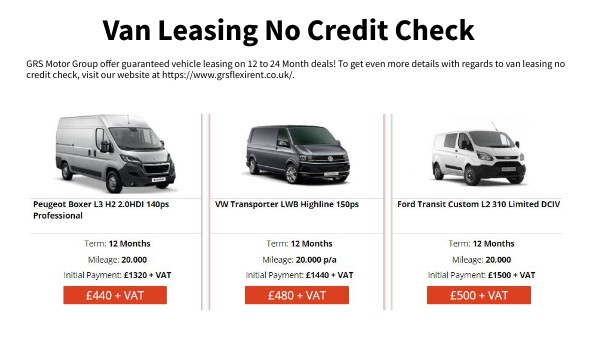 Van Leasing No Credit Check