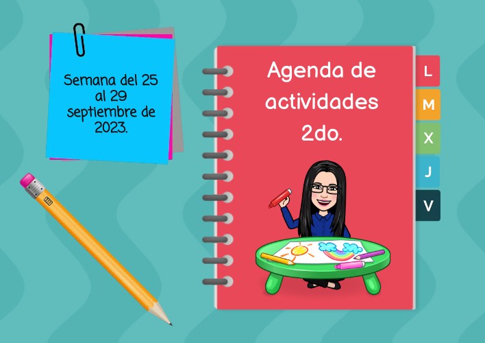 Agenda de actividades semana del 25 al 29 de septiembre de 2023. | Genially