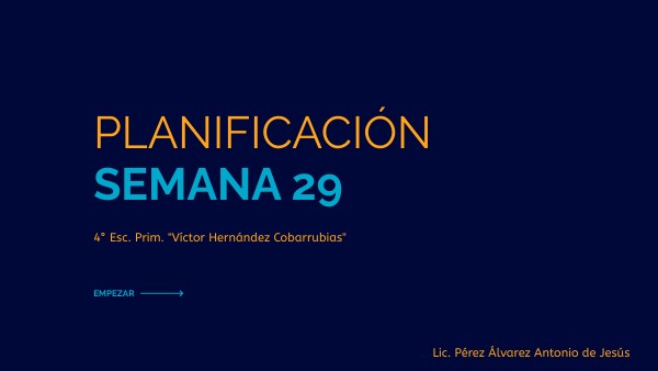 Planificación semana 29