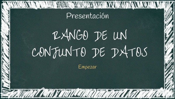 Rango de un conjunto de datos. | Genially