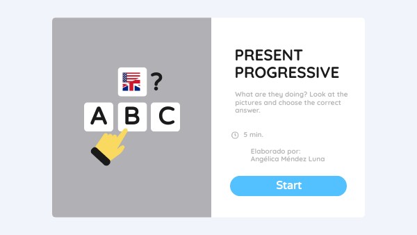 Present Progressive Game | Genially
