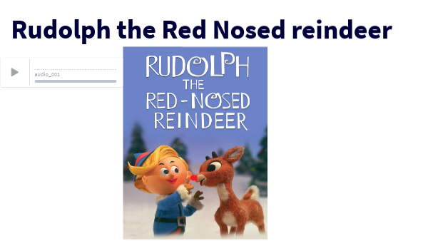 Rudoplh the red nose reindeer | Genially